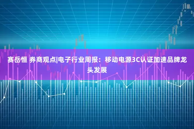 赛岳恒 券商观点|电子行业周报：移动电源3C认证加速品牌龙头发展