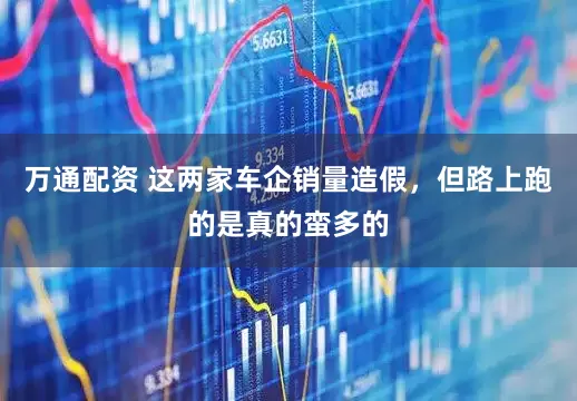 万通配资 这两家车企销量造假，但路上跑的是真的蛮多的